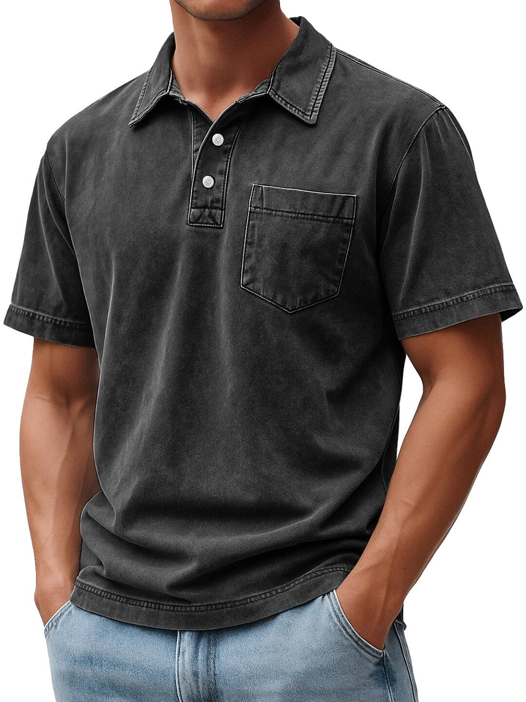 100% Cotton T-Shirt-Vintage Washed Look