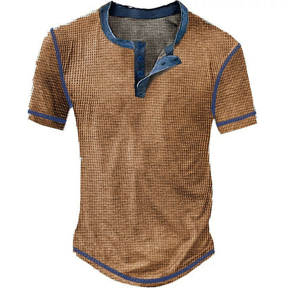 Men's Waffle V-neck T-Shirt