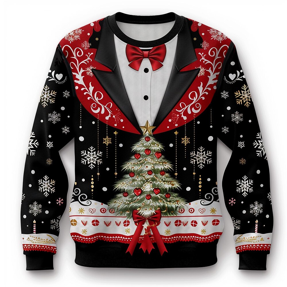Merry Christmas Tree Graphic Sweatshirt