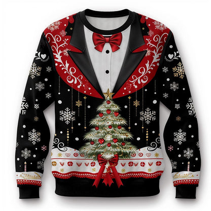 Merry Christmas Tree Graphic Sweatshirt