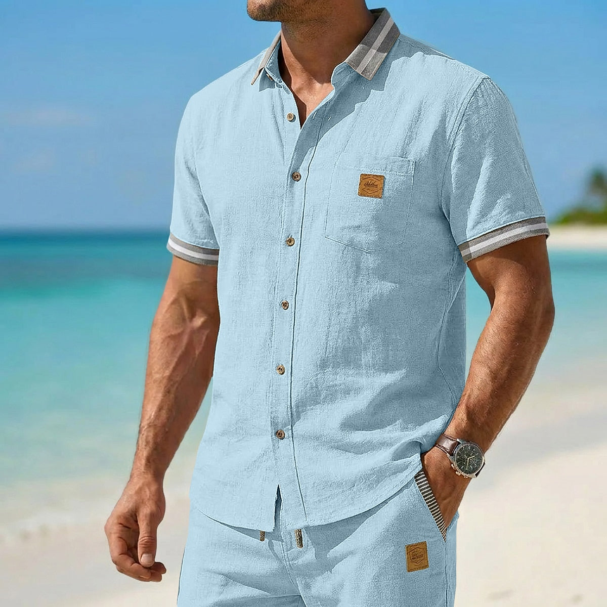 Breathable Cotton Linen Shirt