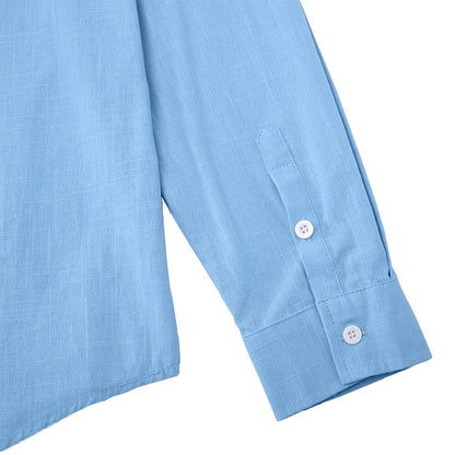 2-Pack Roll Up Or Down Sleeve Linen Popover Shirts