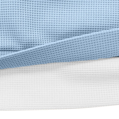 Colorblock Zipped Waffle Polo Shirts