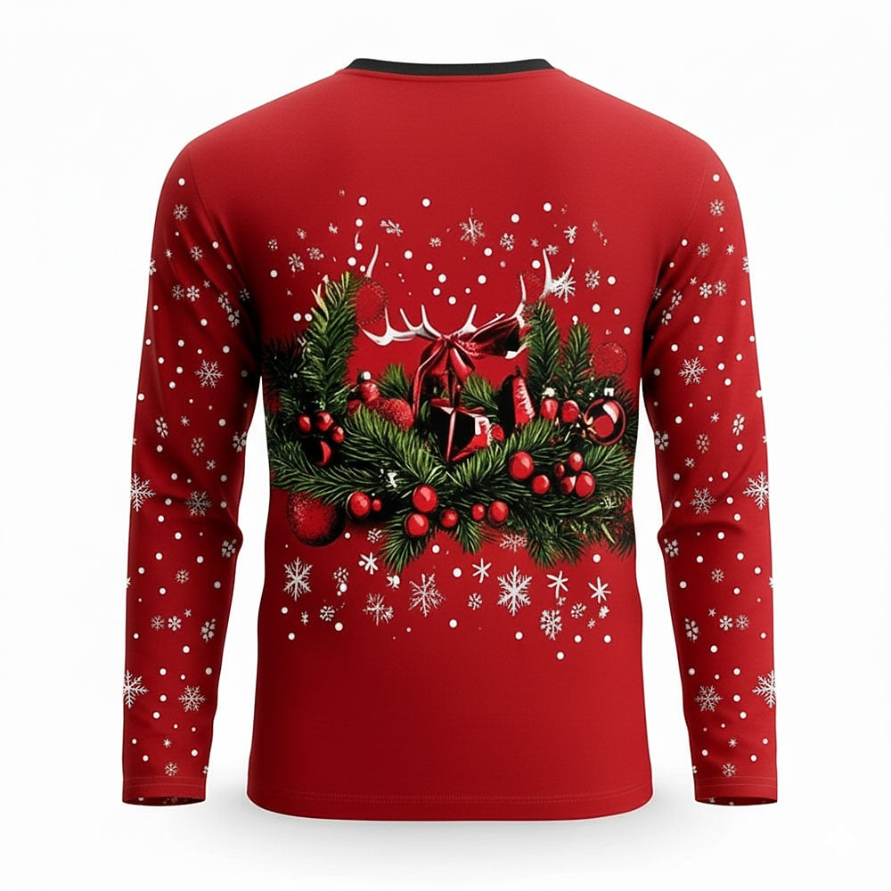 Men's Red Festive Christmas Tuxedo Tee