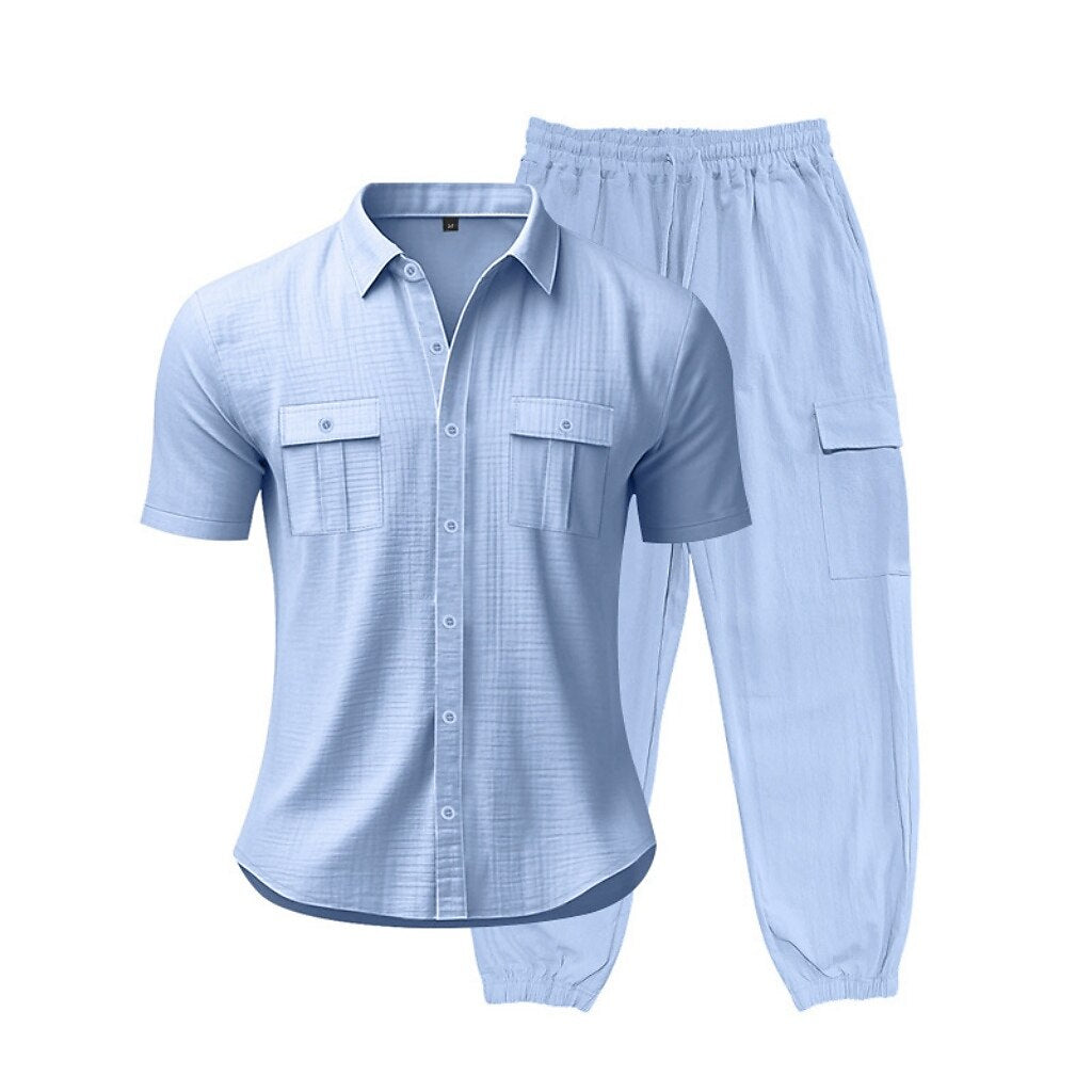 Cotton Linen Set-Shirt and Pants