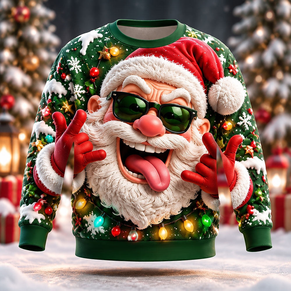 Men's Santa Claus Holiday Crewneck Sweatshirt