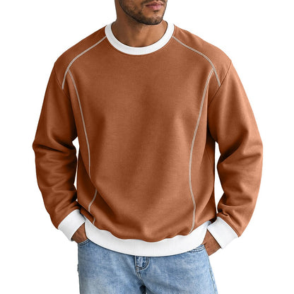 Colorblock Crewneck Cotton Sweatshirt