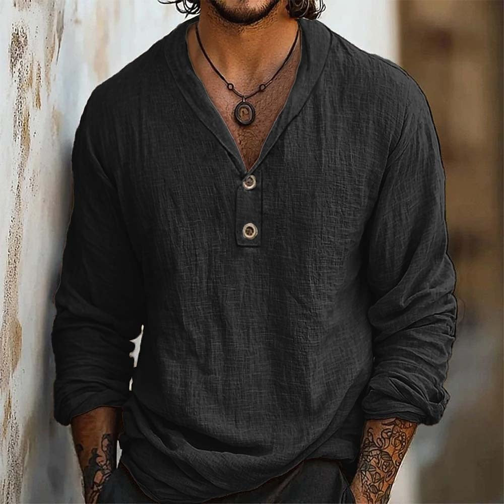 Vintage Cotton Linen Shirt - Soft & Breathable