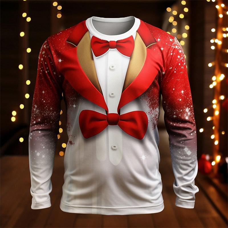 Men's Graphic Christmas Pattern Tee