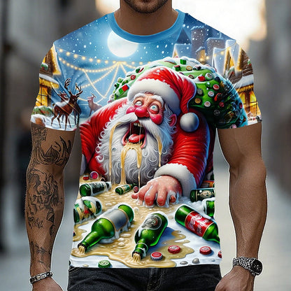 Men's Christmas Santa Vacation Graphic Tee