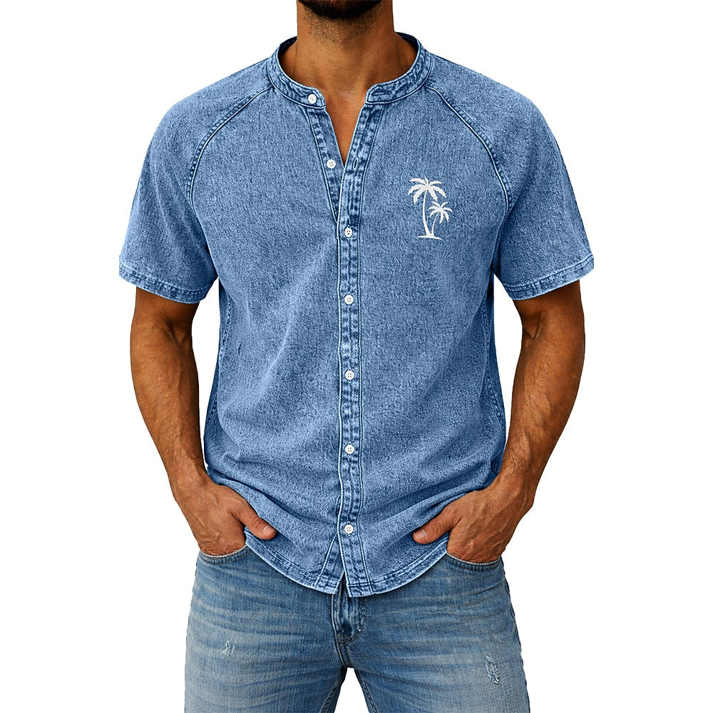 Sunwashed Cotton Hawaii Denim Shirt