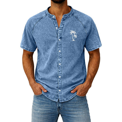 Acid Wash 100% Cotton Palm Tree Shirt