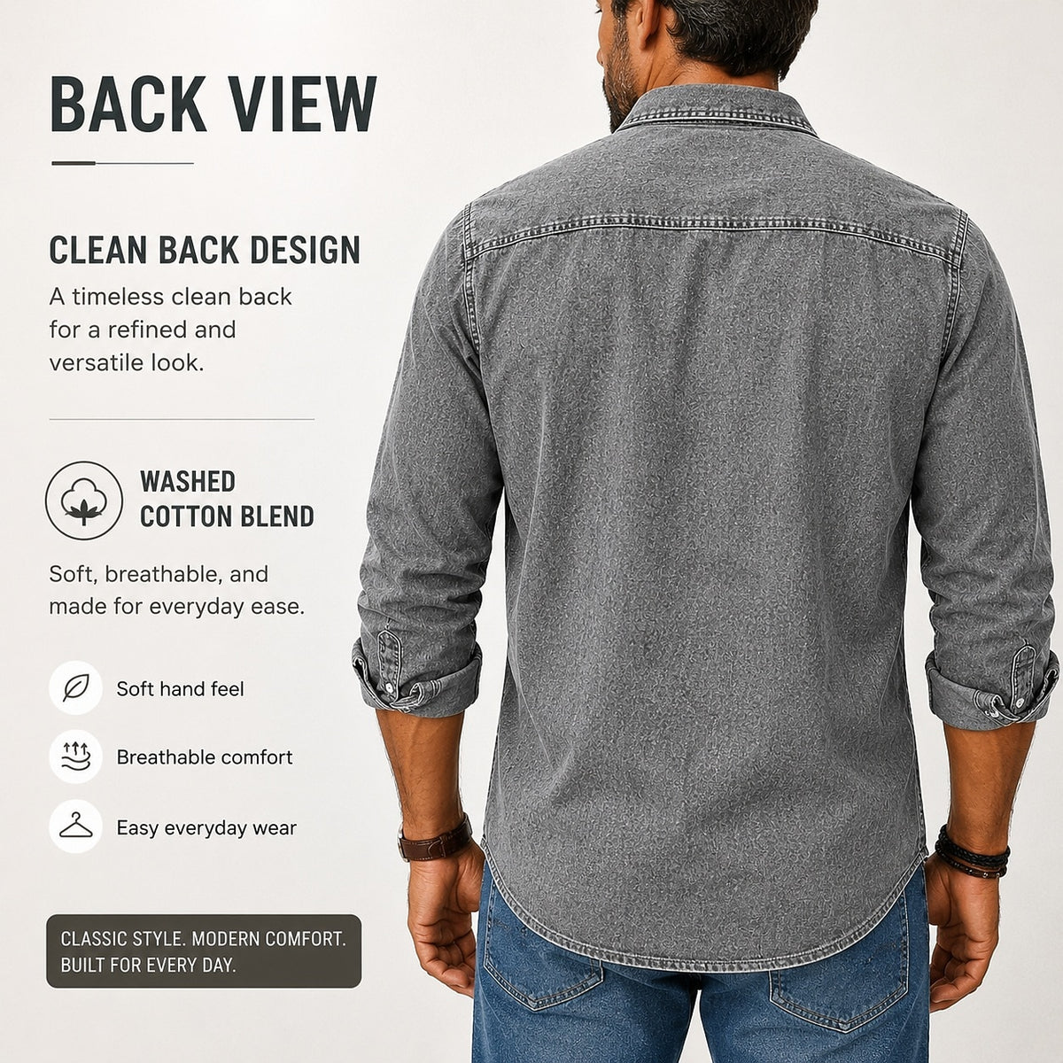 Comfort Palm Tree Washed Cotton Shirt