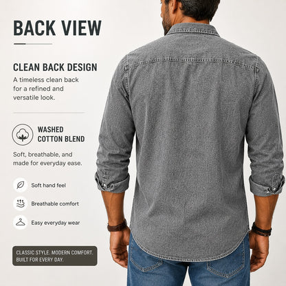 Comfort Palm Tree Washed Cotton Shirt