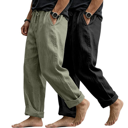 2-Pack Breathable Cotton Linen Pants