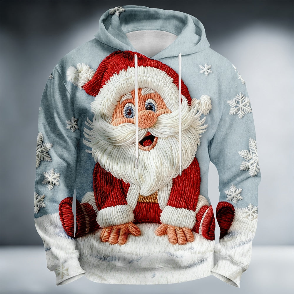 Christmas Santa Festive Holiday Colorful Hoodie