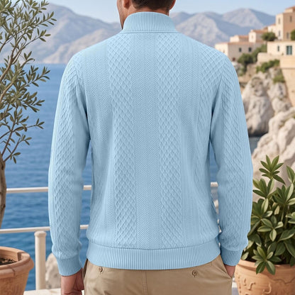 Men's Jacquard Everyday Zipper Sweatshirt