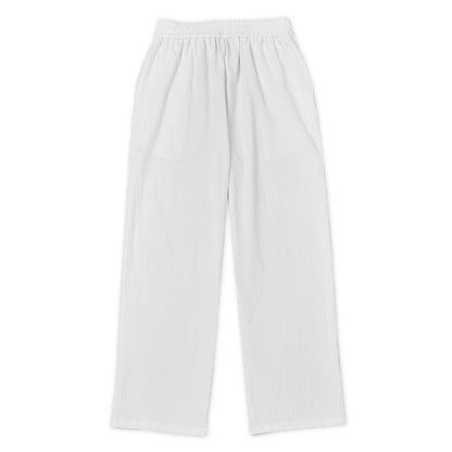 3PCS Cotton Linen Pants - Baggy Drawstring Casual Pants