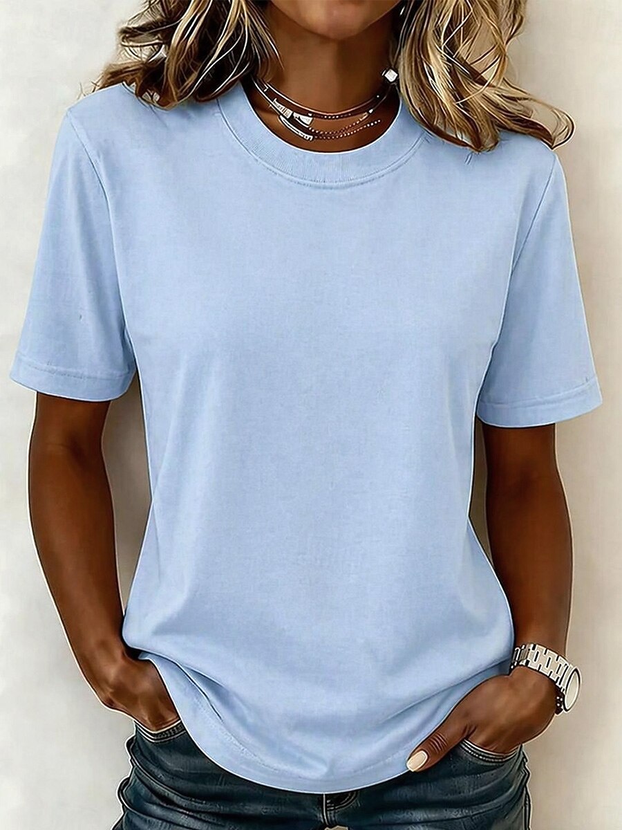 Women's 100% Cotton Crew Neck Top