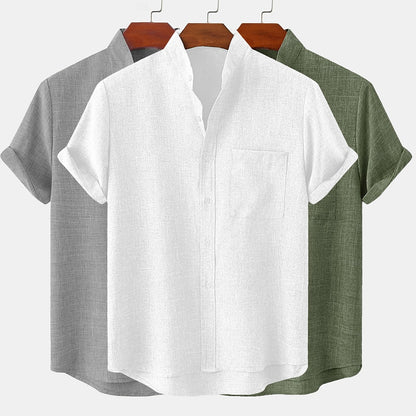 3-Piece Men's Linen Shirt - Soft & Breathable