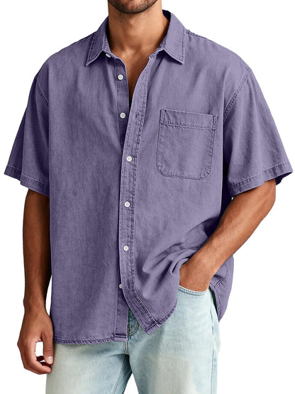 Soft Washed Cotton Pocketed Shirt