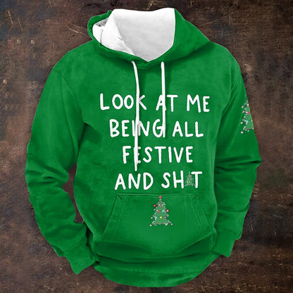 Funny Christmas Phrase Holiday Graphic Hoodie