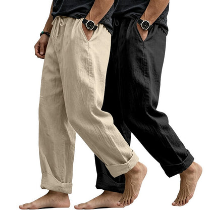 2-Pack Breathable Cotton Linen Pants