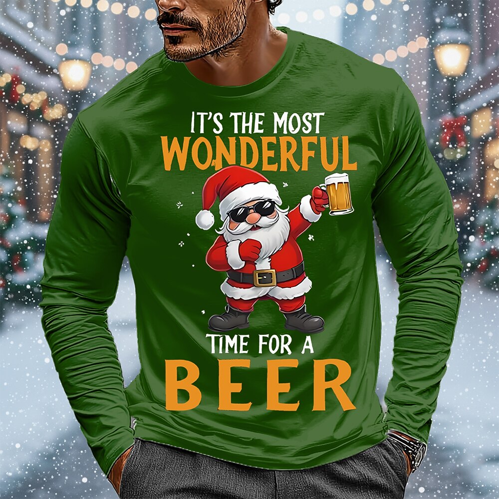 Men's Santa Oktoberfest Christmas Tee