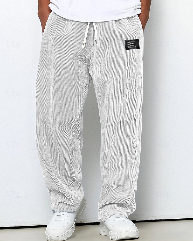 Men's Corduroy Drawstring Sweatpants