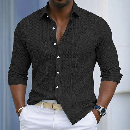 Men's Textured Jacquard Shirt