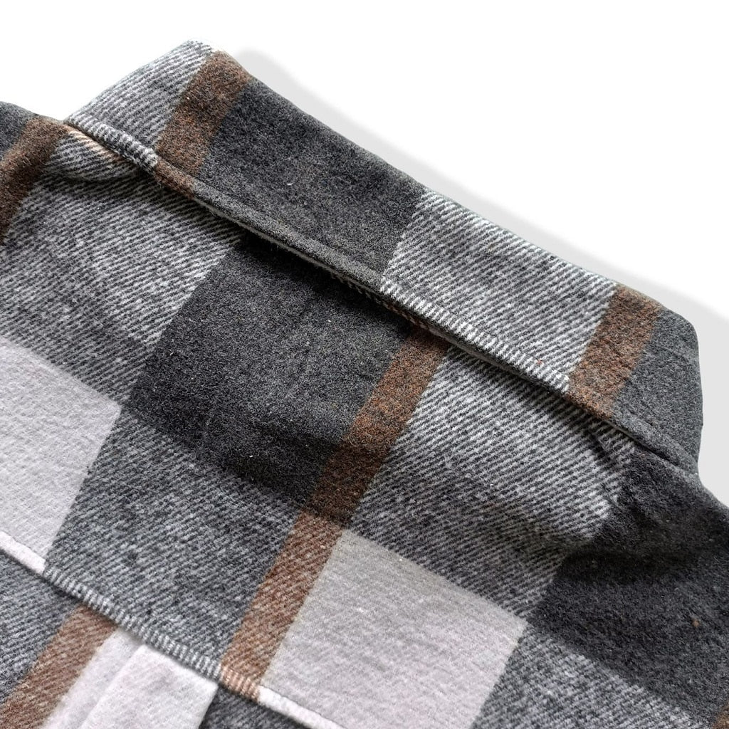 Classic Plaid Button Up Flannel Shirt