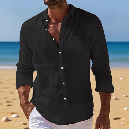 Casual Cotton Linen Shirt - Breathable and comfortable
