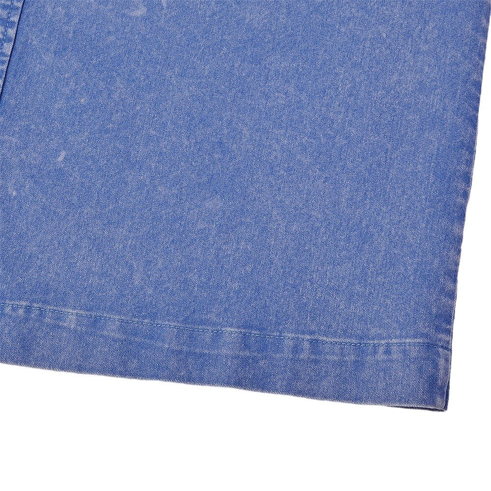 Washed Cotton Colorblock Denim Shirt