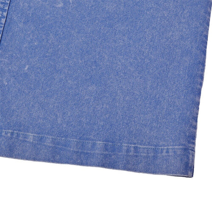 Washed Cotton Colorblock Denim Shirt