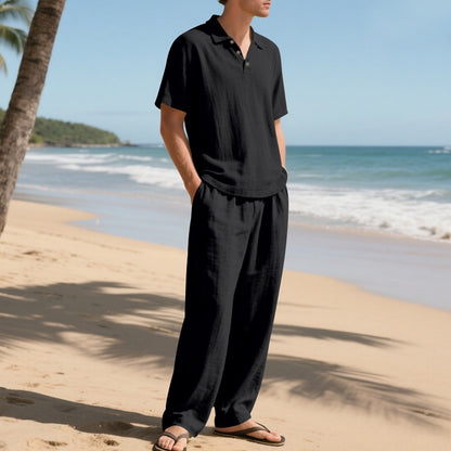 Cotton Linen Set-Shirt and Pants