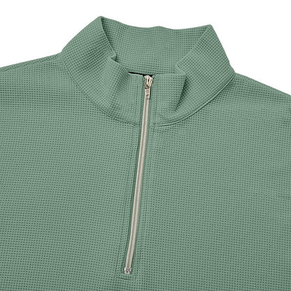 Waffle Zipped Polo Shirts