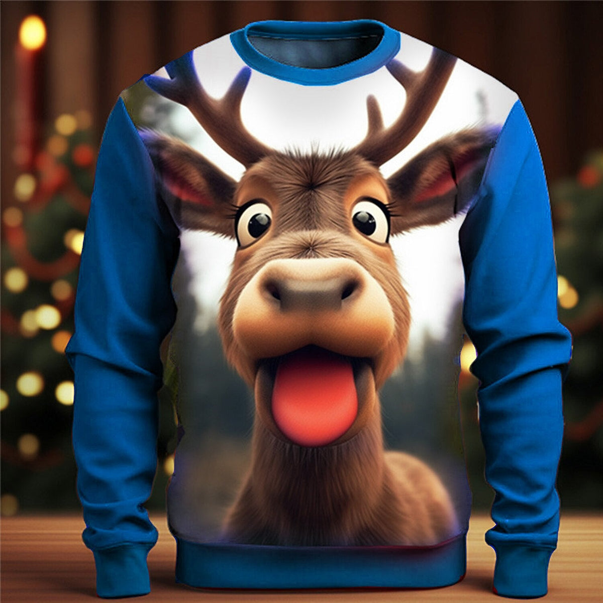Men's Christmas Elk Moose Golf Sweatshirt