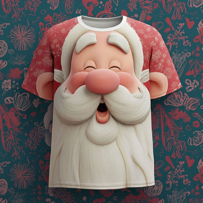 Cartoon Santa Christmas Graphic Tee