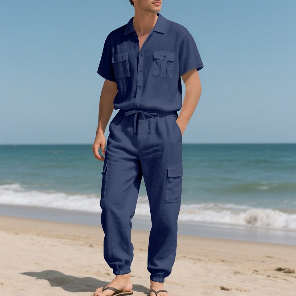 Cotton Linen Set-Shirt and Pants