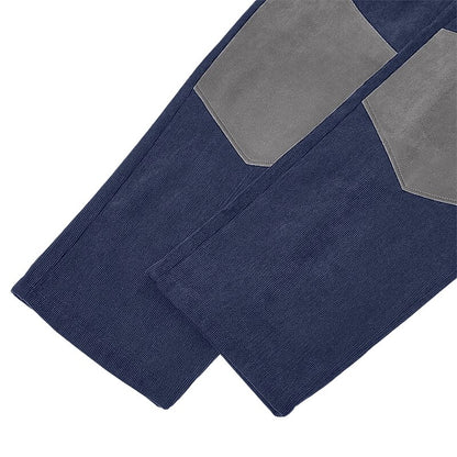 Colorblock Corduroy Patchwork Cargo  Pants