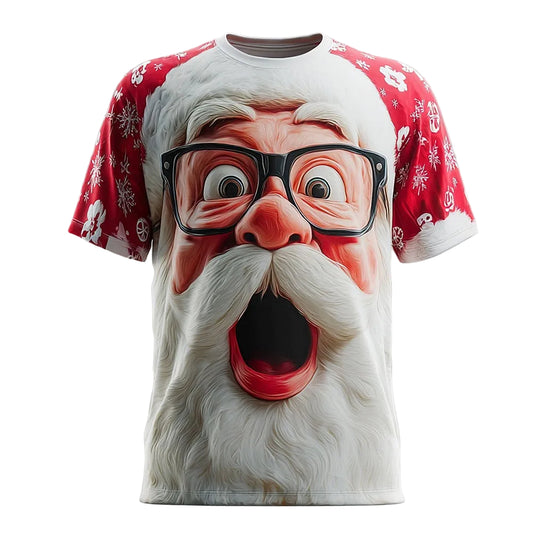 Men's Santa Christmas 3D Holiday T-Shirt