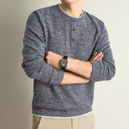 Ribbed Knit Crewneck Sweater Pullover