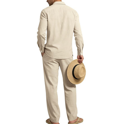 Cotton Linen Set-Shirt and Pants