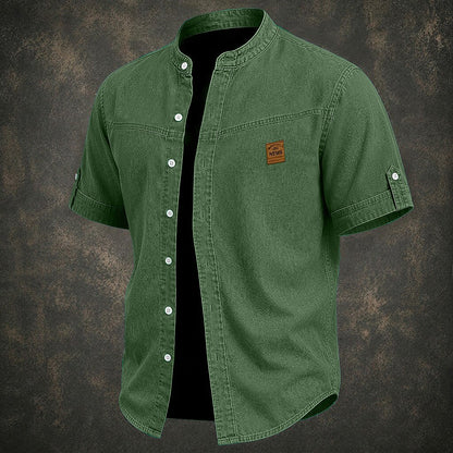 Broken-In Cotton Denim Work Shirt