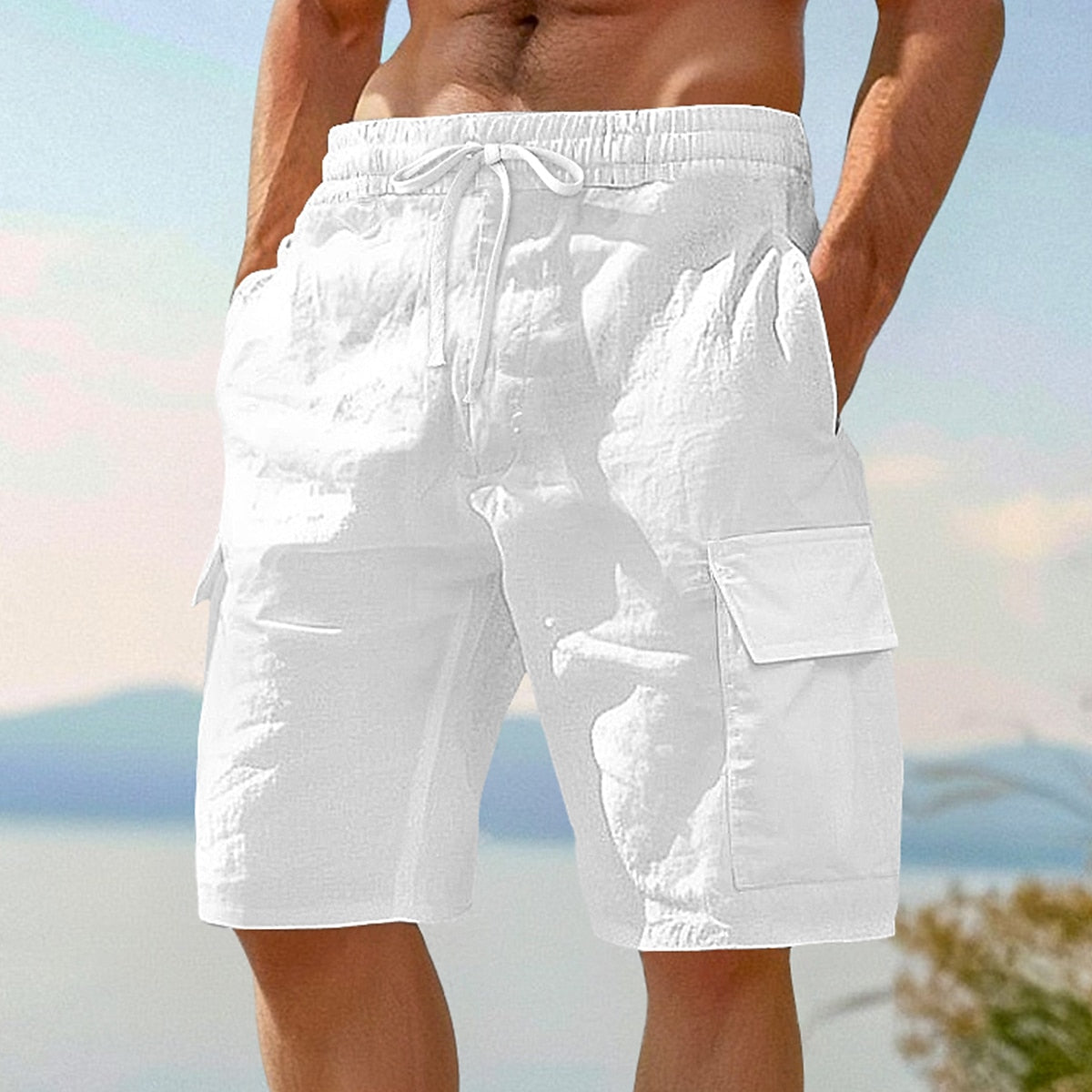 Men's Daily Wear Linen Shorts-Comfortable and Lightweight