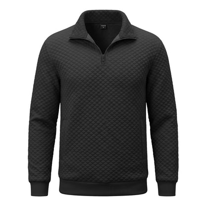 Colorblock Waffle Quarter-Zip Sweatshirt