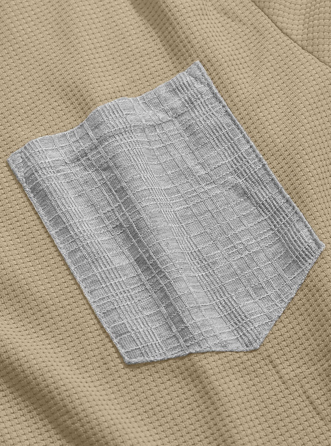 Men's Colorblock Waffle Henley T-Shirt