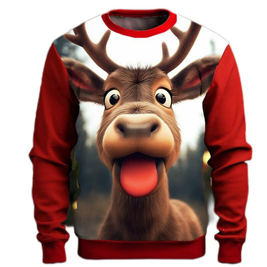 Men's Christmas Elk Moose Golf Sweatshirt