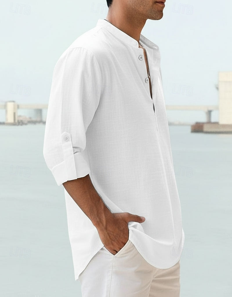 Men's Everyday Linen Shirt - Long Sleeve Button-Up