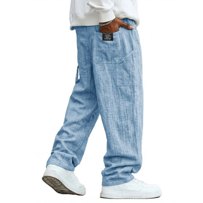 Cotton Linen Pants - Relaxed Fit for Daily & Beach Wear
